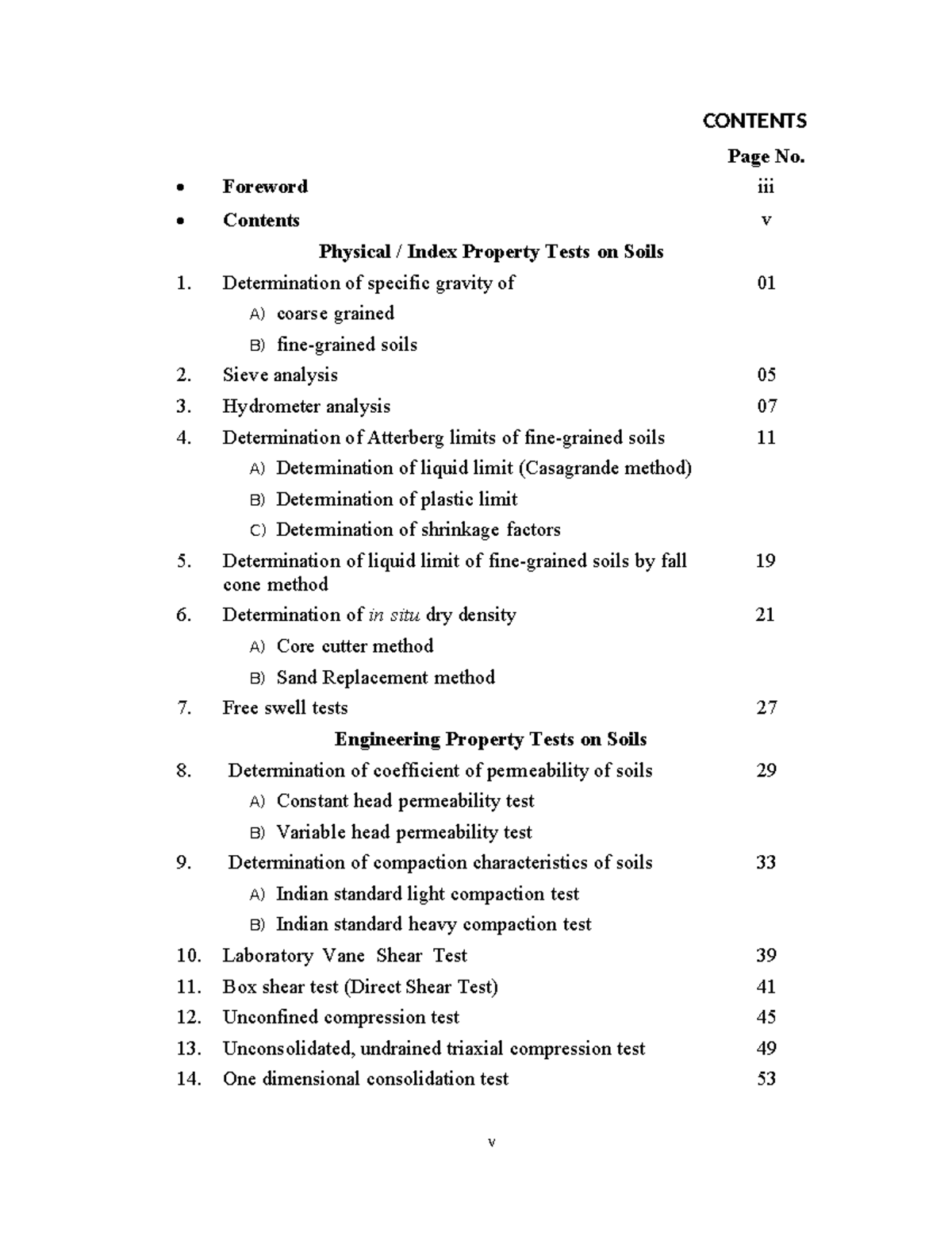 Geotechnical-Lab-Manual (1)-5-61 - CONTENTS Page No. Foreword iii ...