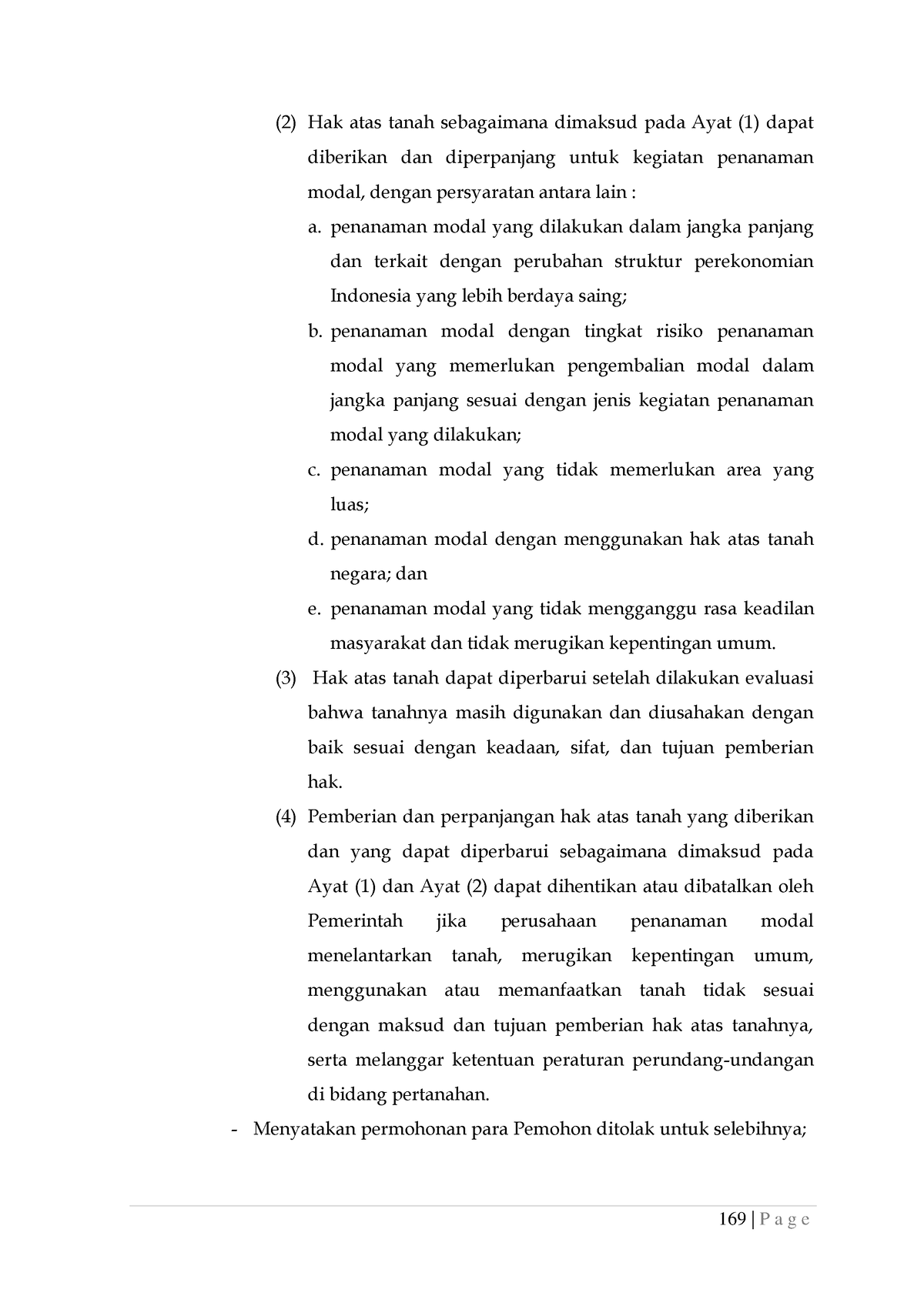 Hukum Penanaman Modal 2-61 - 169 | P A G E (2) Hak Atas Tanah ...