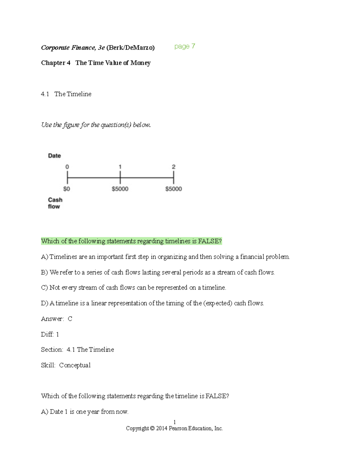 Chapter 4 Test Bank - Fundamental Of Cooperate Finance - Corporate ...