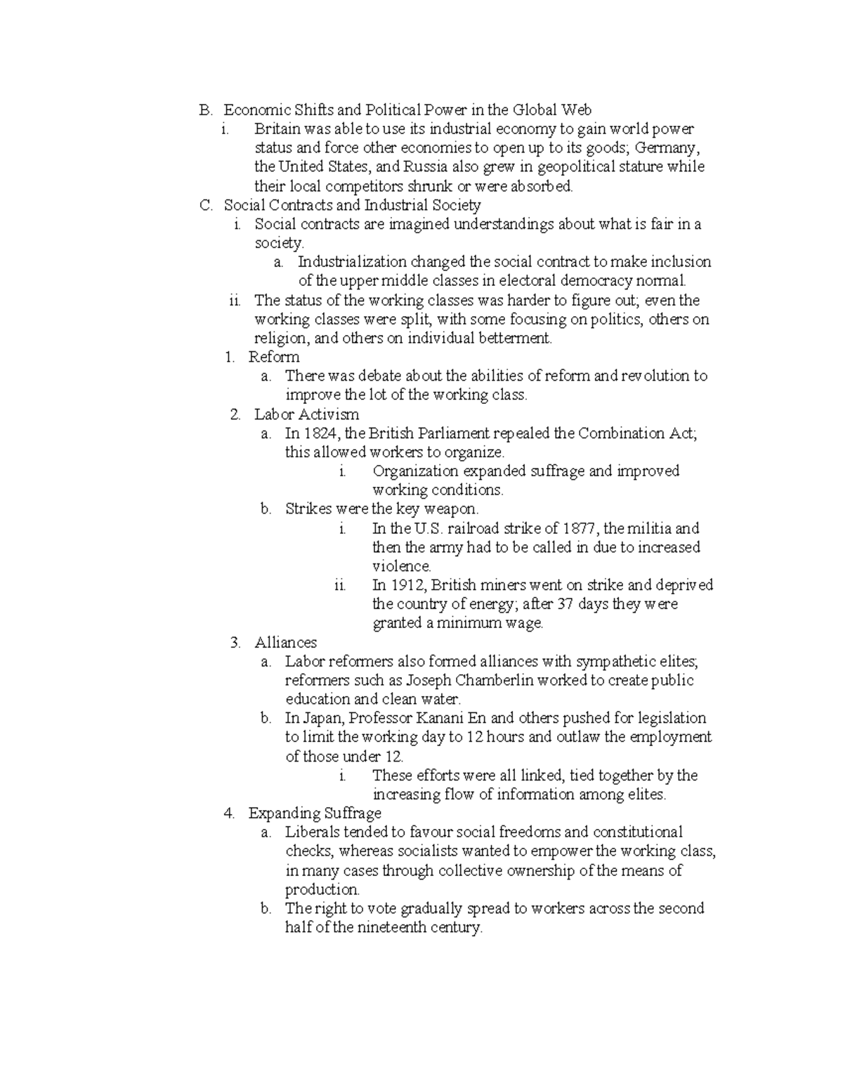 Ch22-outline 7 - Chapter 22 outline - 7 - B. Economic Shifts and ...