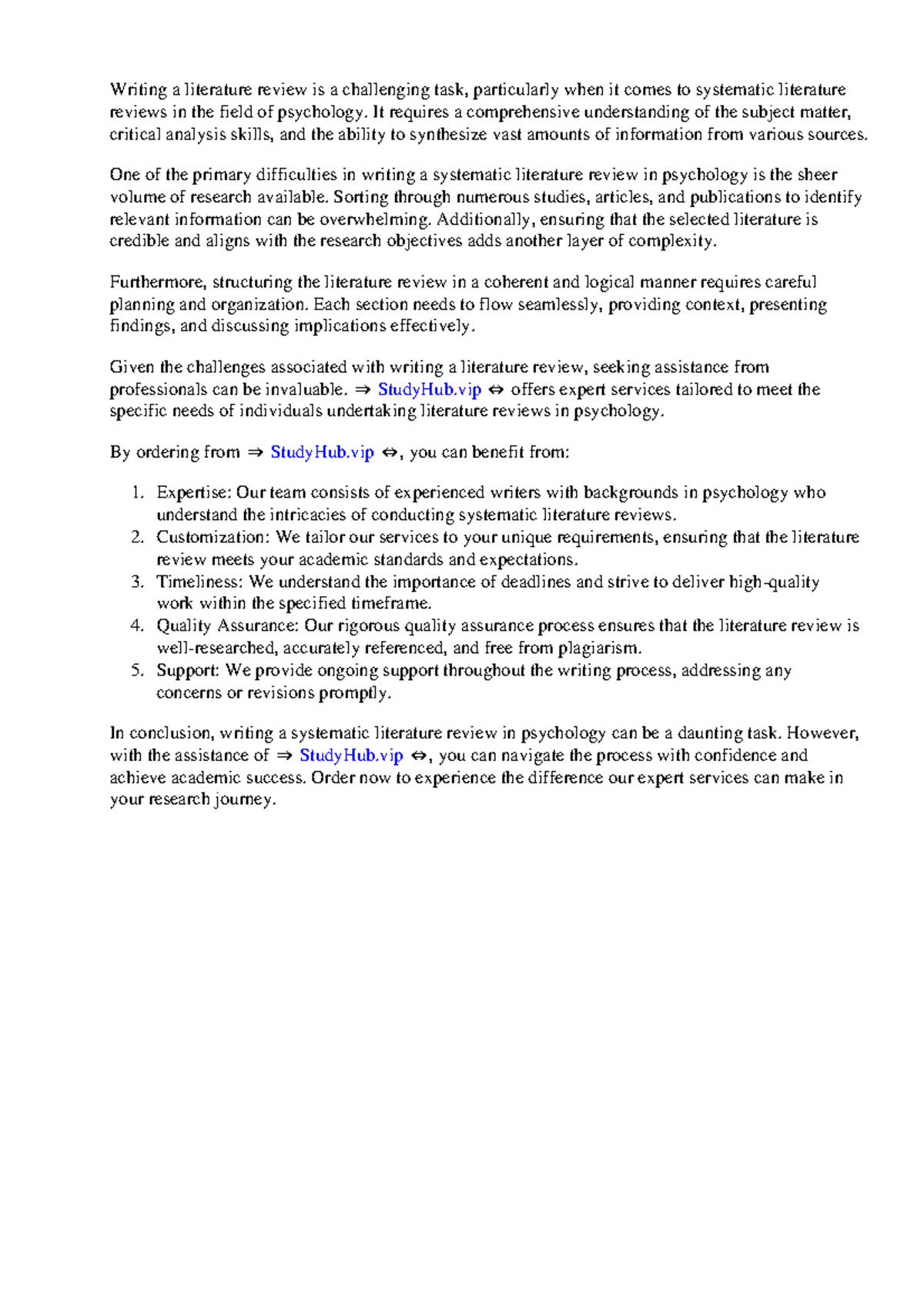 Writing A Systematic Literature Review Psychology - Writing a ...