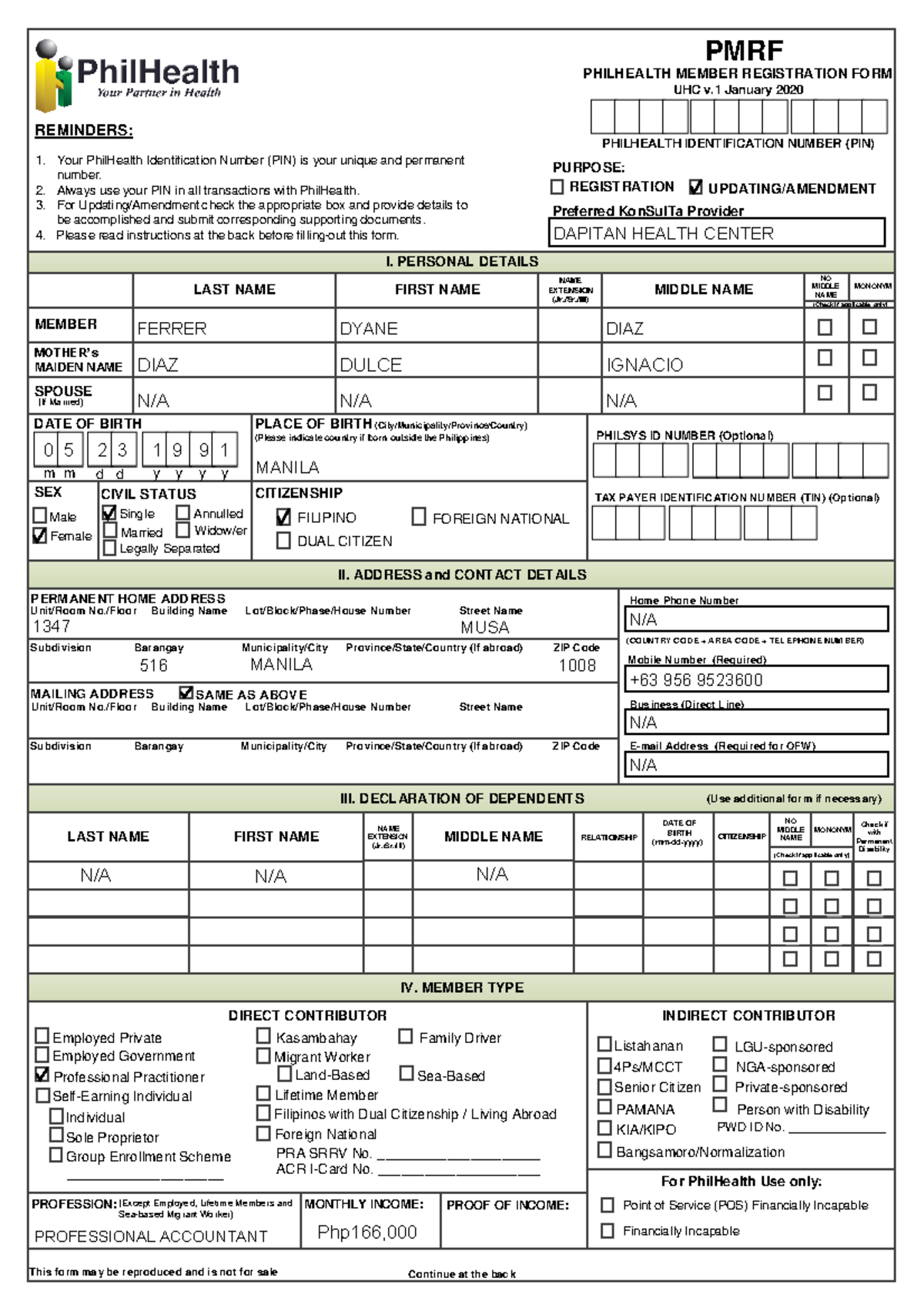 Pmrf 012020 - PRMF requirements for pre-employment - PMRF PHILHEALTH ...