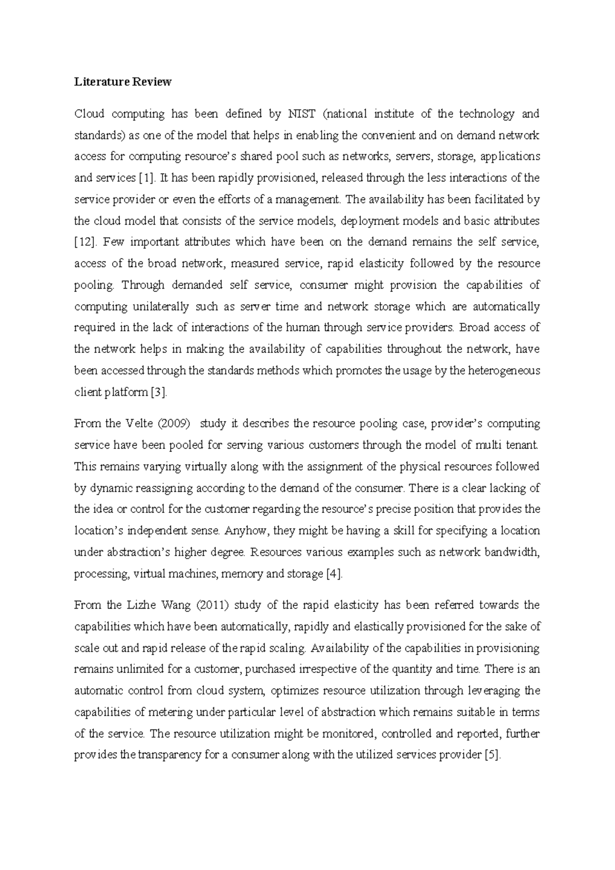 New Microsoft Office Word Document - Literature Review Cloud computing ...