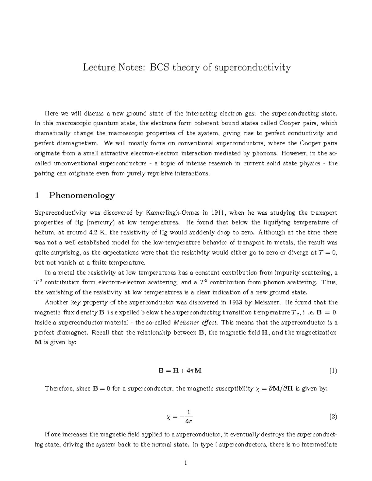 Lecture Notes BCS Theory Of Superconductivity Physics GTU Studocu