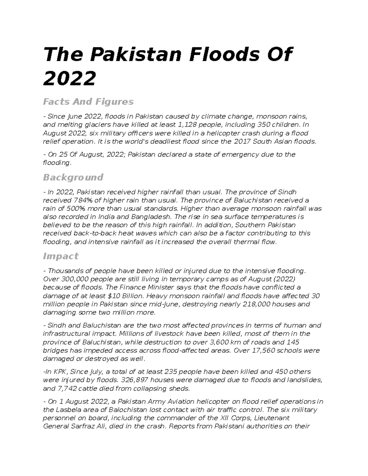 Floods Of Pakistan Luqman - The Pakistan Floods Of 2022 Facts And ...