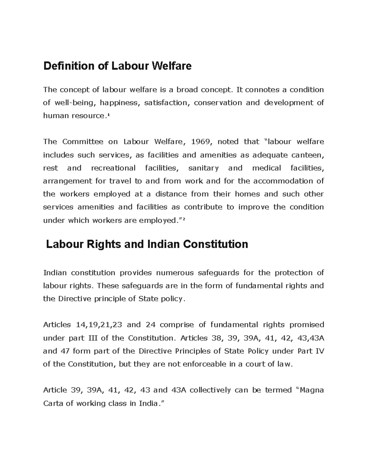 definition-of-labour-welfare-it-connotes-a-condition-of-well-being