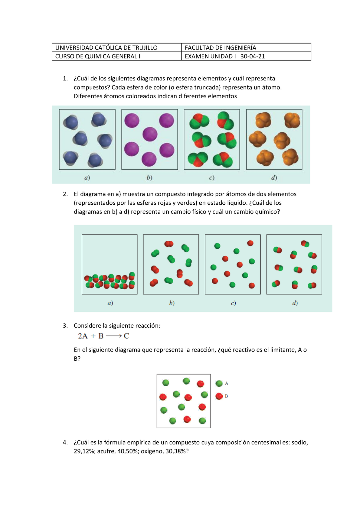 diagrama de cambio quimico