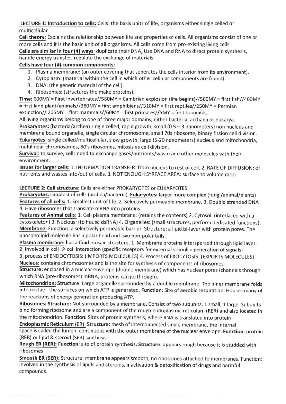 BIO152 Notes - BIO152 - Studocu