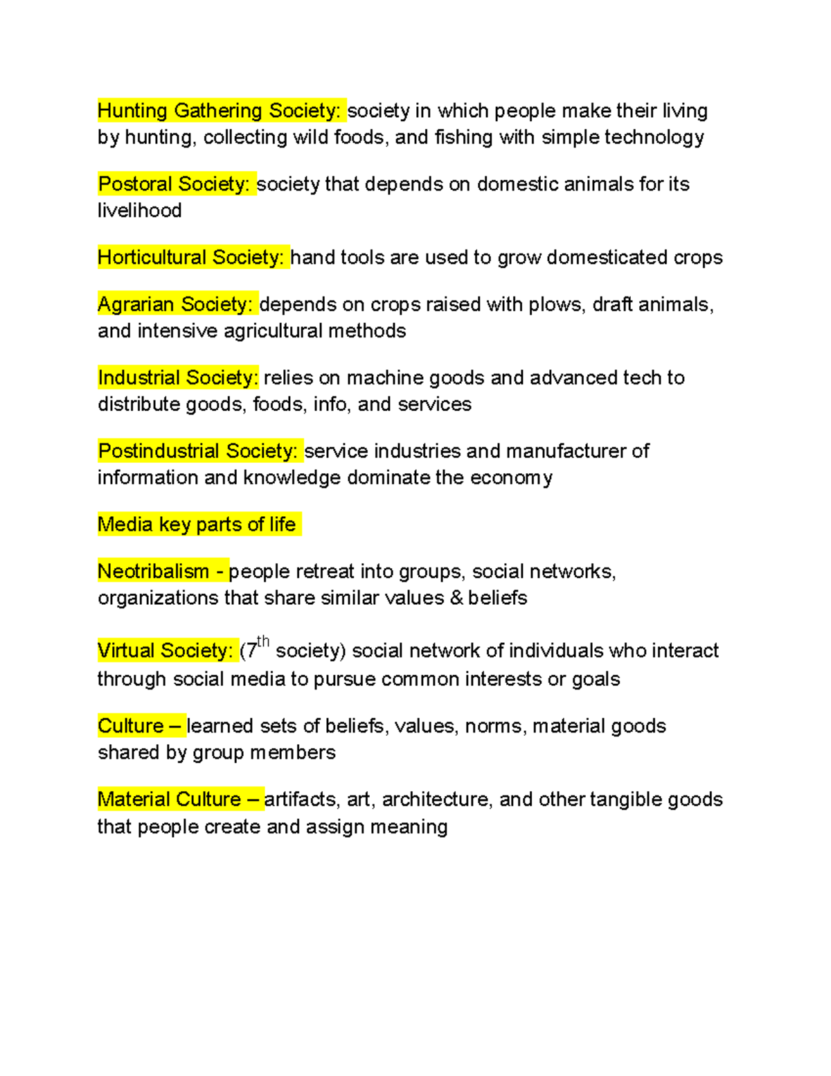 Sociology Chapter 3 Hunting Gathering Society society in which