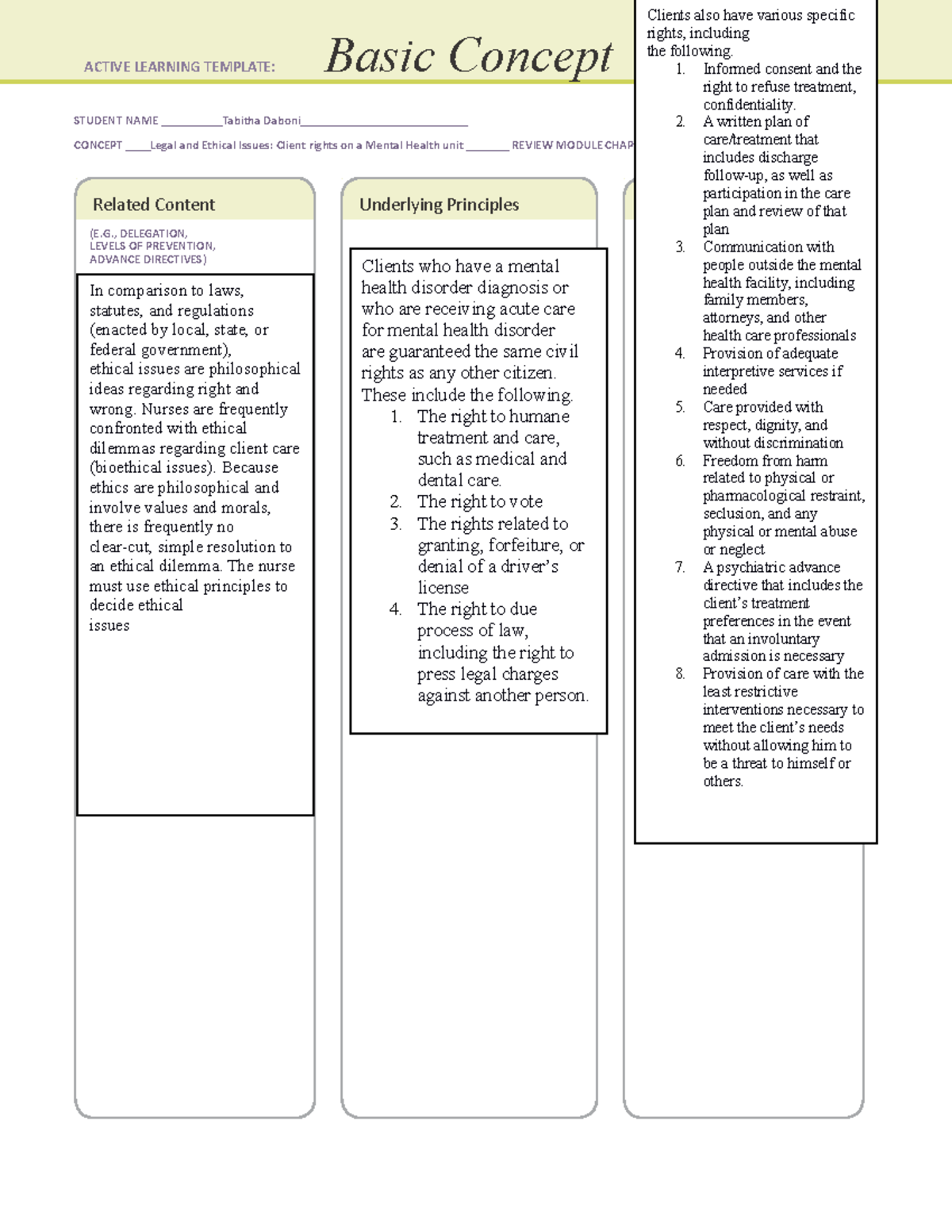 discussion board ati video case study client rights