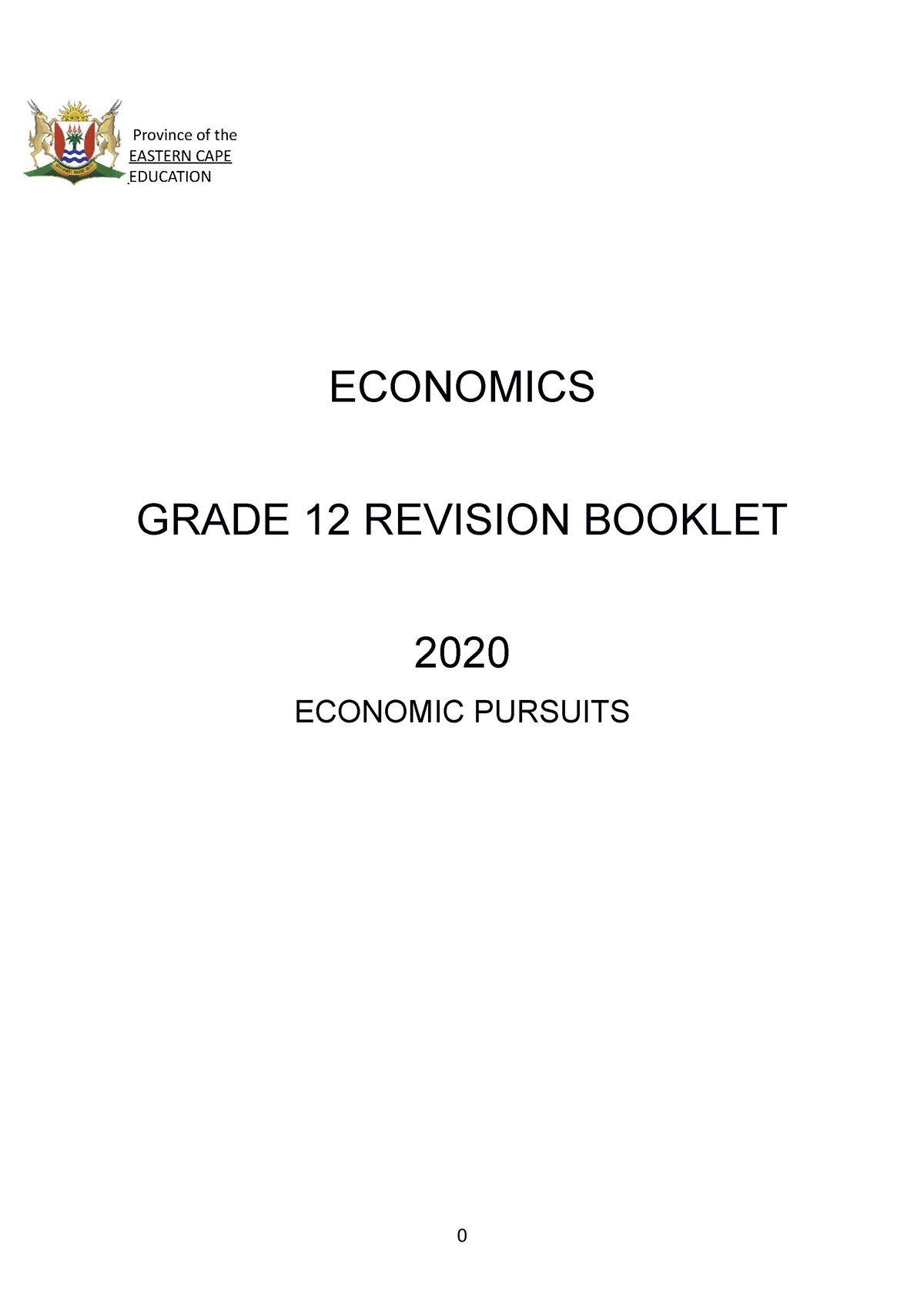 economic pursuits essay grade 10