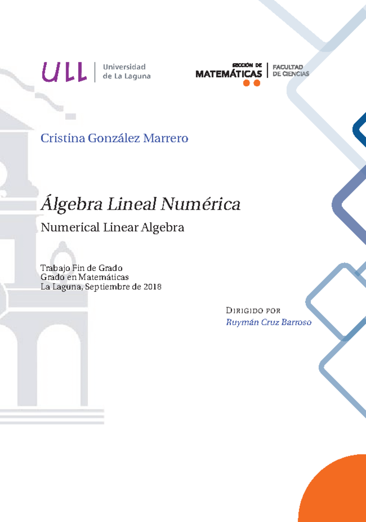 Algebra Lineal Numerica - am 15 mm 15 mm 15 mm 10 mm 15 mm Elena Nito ...
