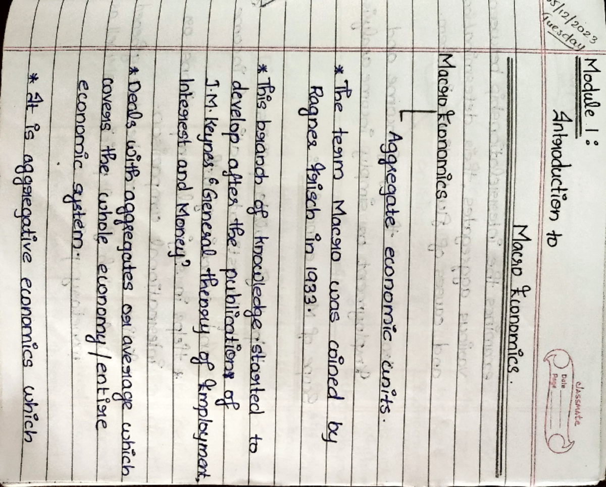 Macro M 1 B A Economics Studocu