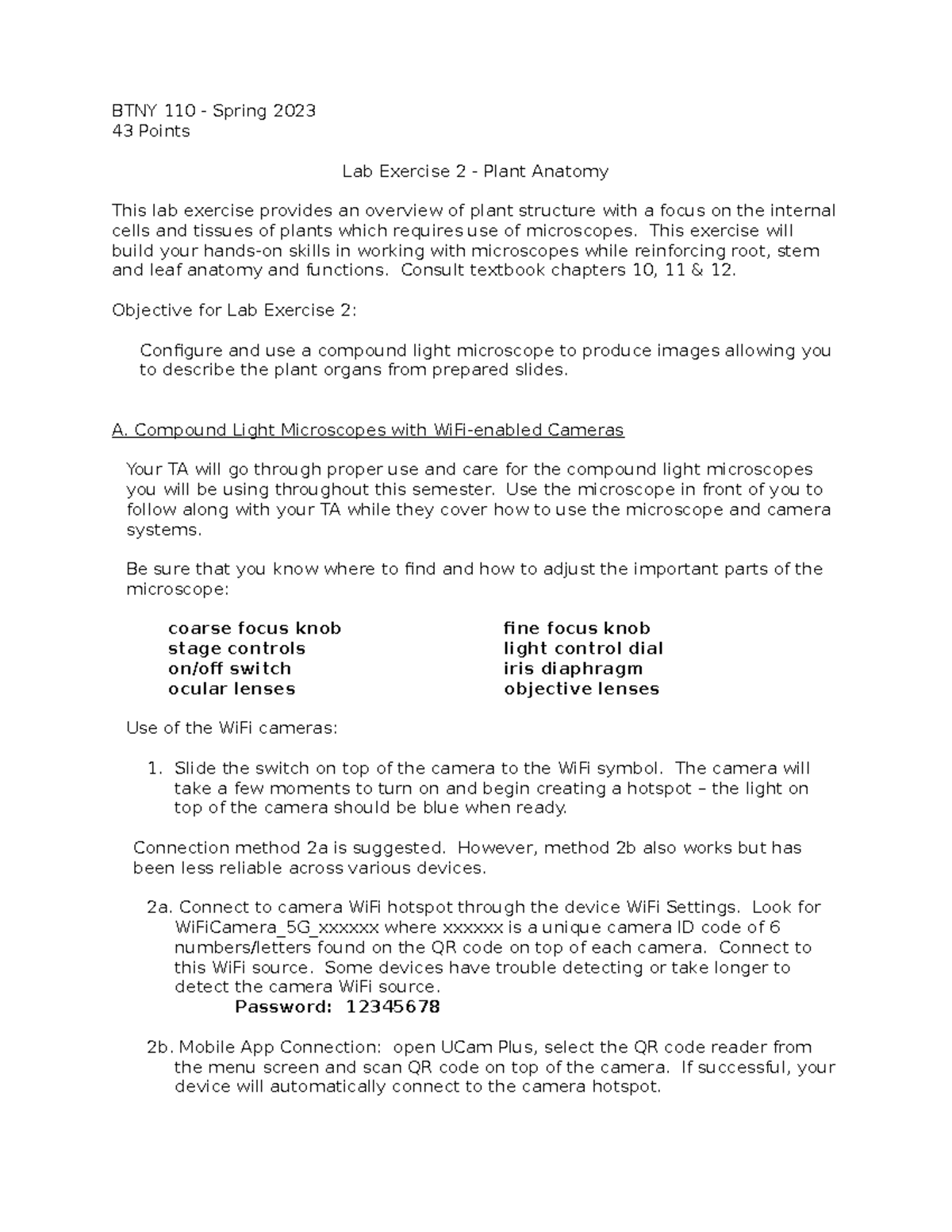 Lab 2-S23-Anatomy spetrone - BTNY 110 - Spring 2023 43 Points Lab ...