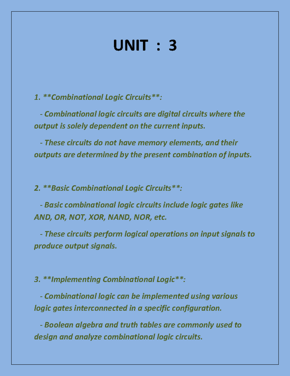 UNIT 3 IMP NOTES BCA 2ND SEMESTER KANNUR UNIVERSITY - UNIT : 3 ...