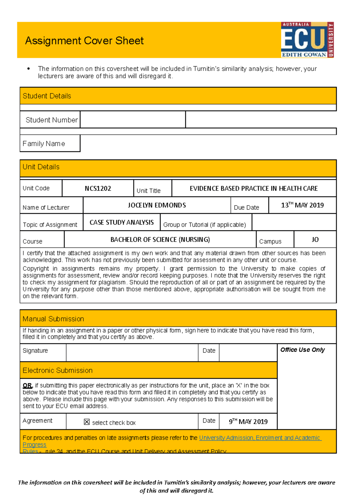 evidence based practice assignment