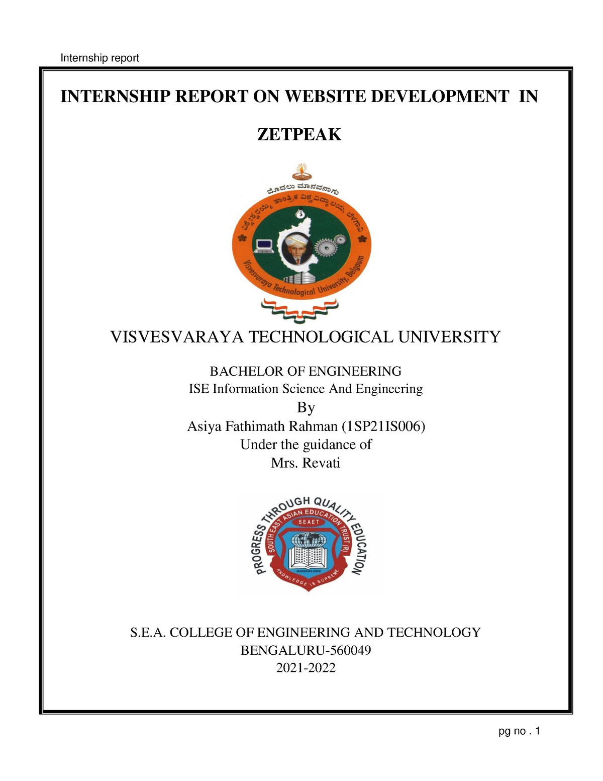 Internship Report On Web Development - INTERNSHIP REPORT ON WEBSITE ...