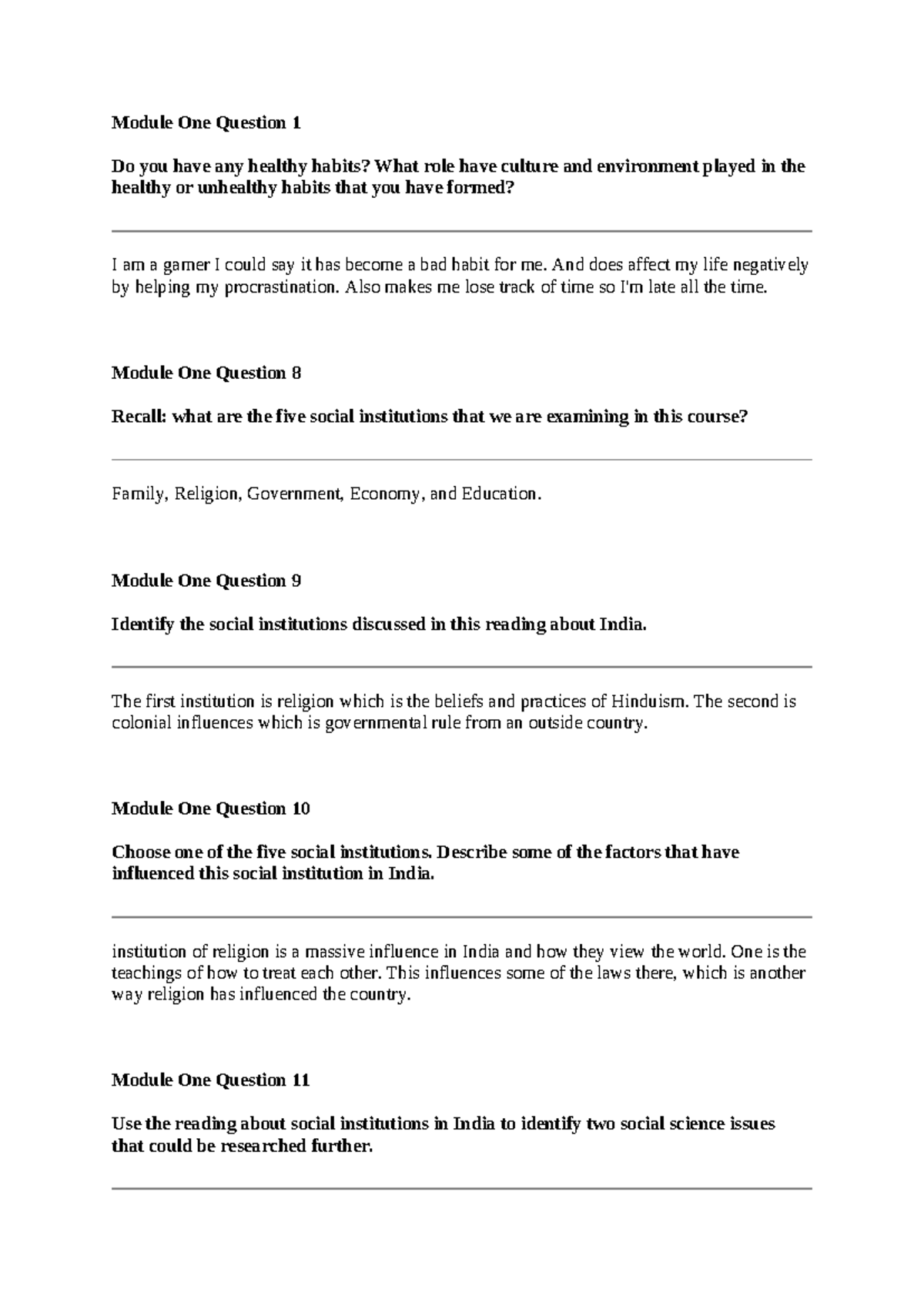 David Reynolds SCS 200 Applied Social Sciences - Module One Question 1 ...