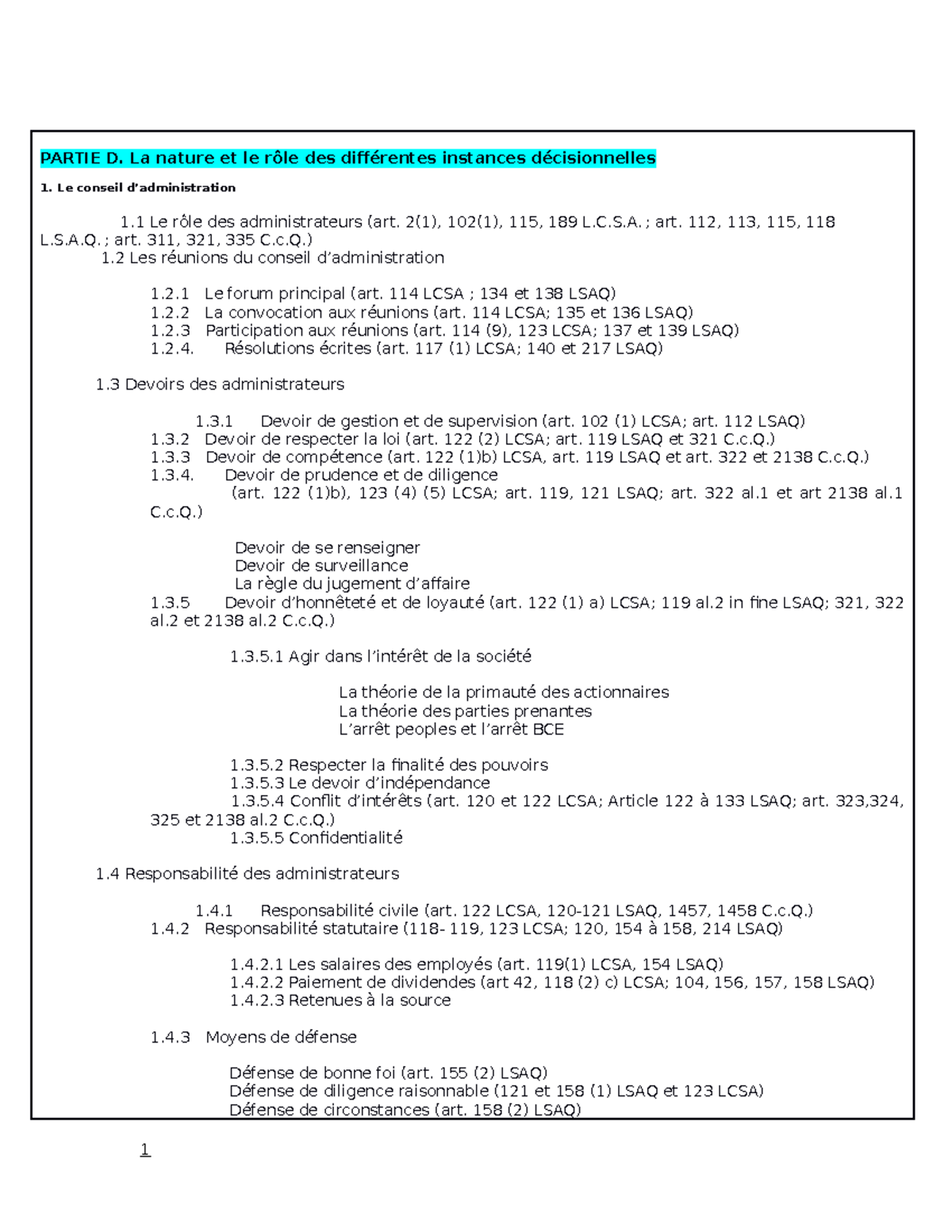 Notes de cours - Parties D - DRT2402 - UdeM - Studocu