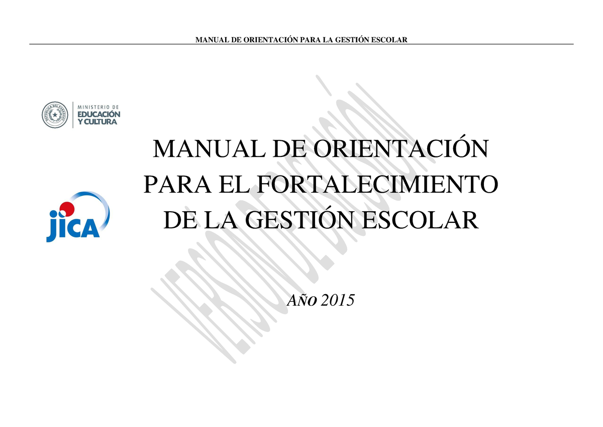 Manual De Orientacion Para Fortalecimiento De La Gestion Escolar ...