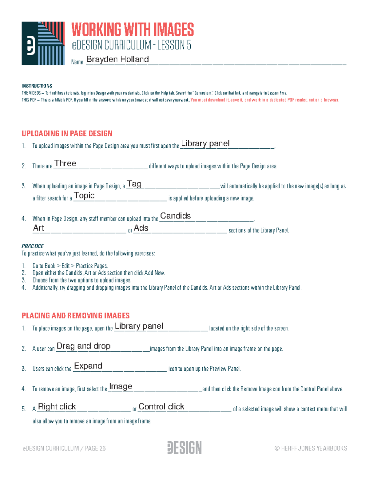 E Design Curriculum Lesson 5 Guided Notes - UPLOADING IN PAGE DESIGN 1 ...