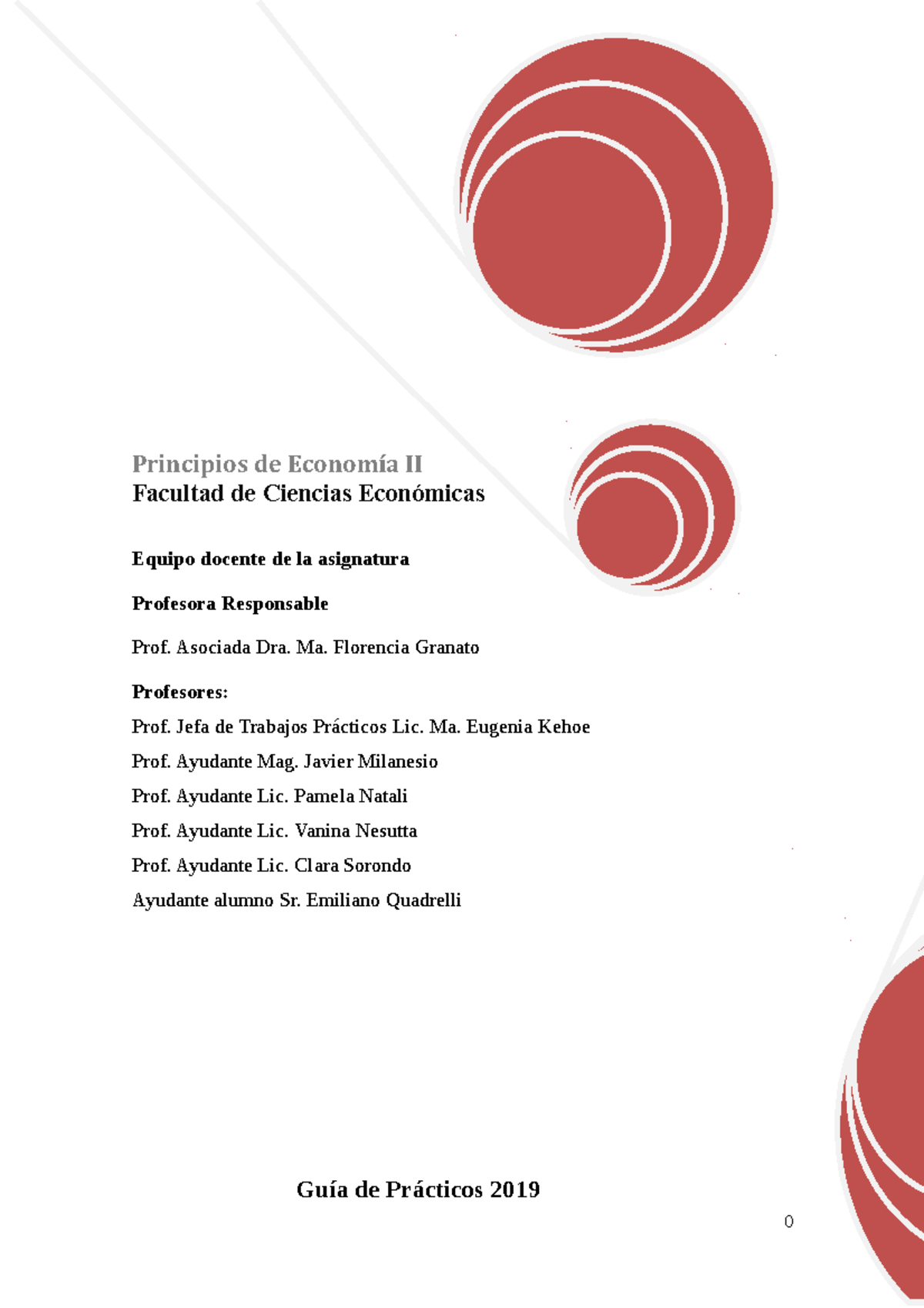 Guia 2019 Unidad 1 a 5 Guía de Prácticos 2019 Facultad de Ciencias