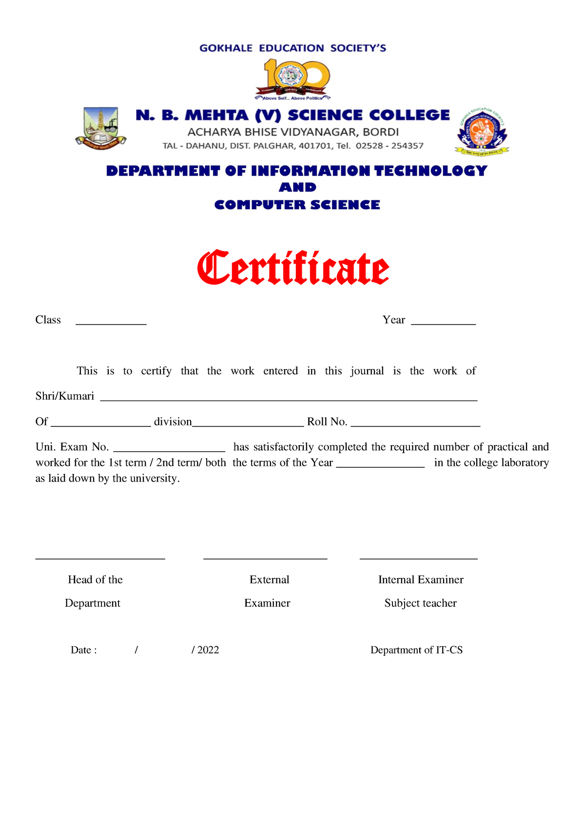 Android Development Practicals - Certificate ####### Class ...