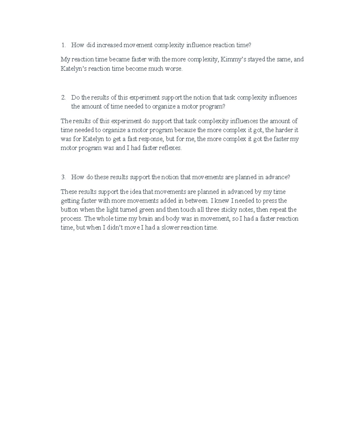 Lab #3 - Google Docs - This answers the questions to lab #3 - How did ...