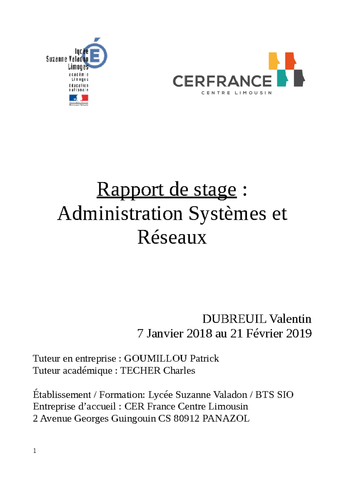 Rapport De Stage Terminale Ap | Rapport De Stage Exemple Bibliographie ...