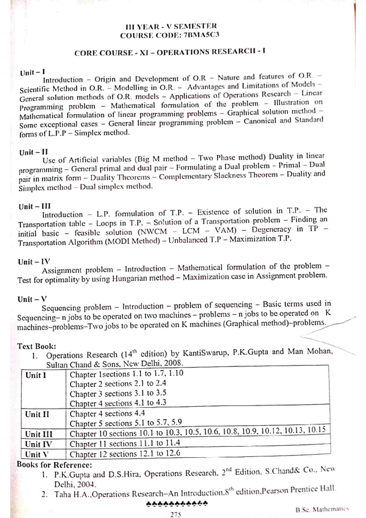 Operations Research-I unit I to V - Computer Applications - Studocu