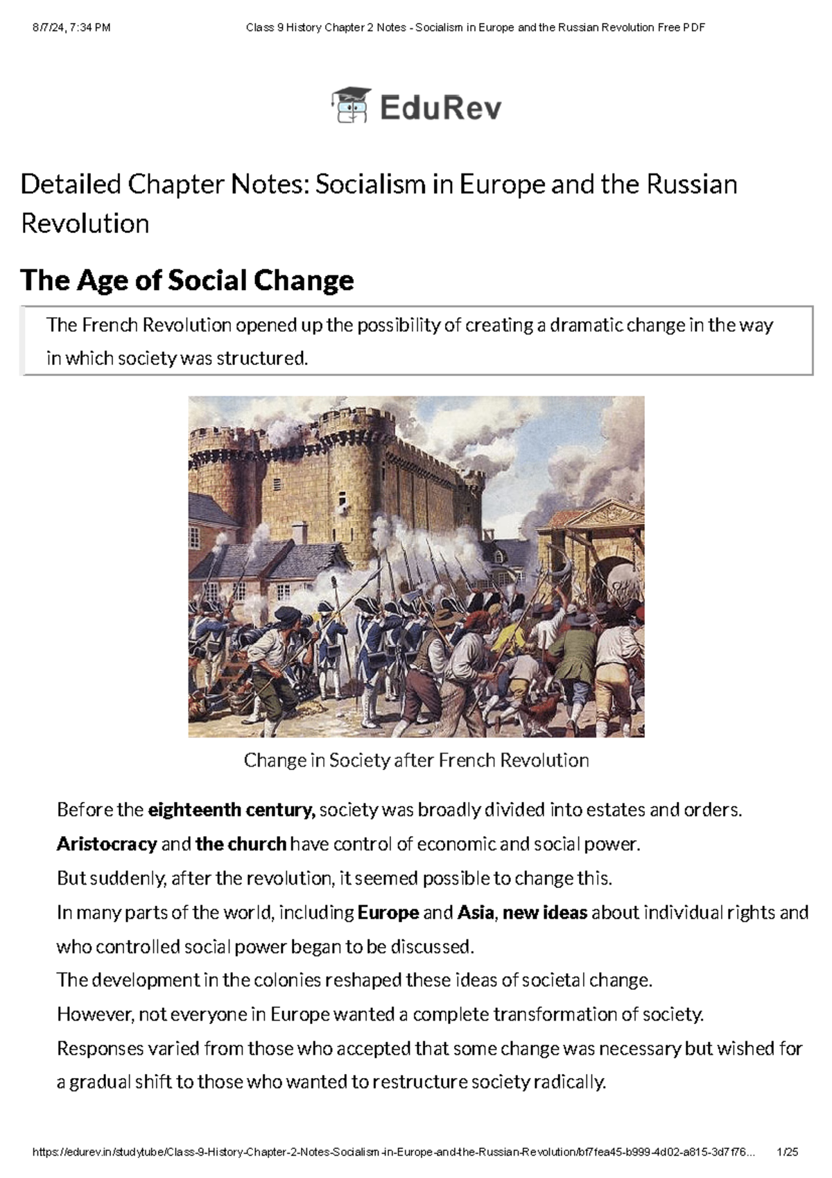 Class 9 History Chapter 2 Notes - Socialism in Europe and the Russian ...