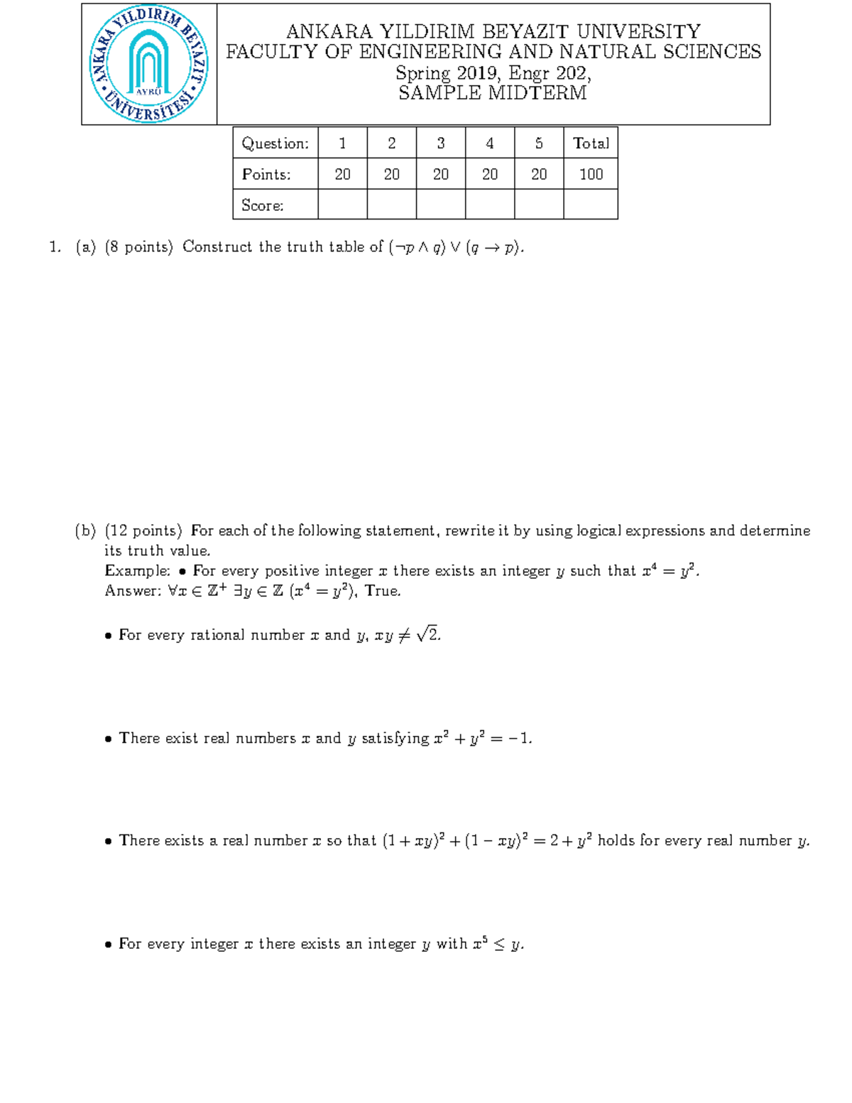 2019 spring Engr 202 sample midterm - ANKARA YILDIRIM BEYAZIT ...