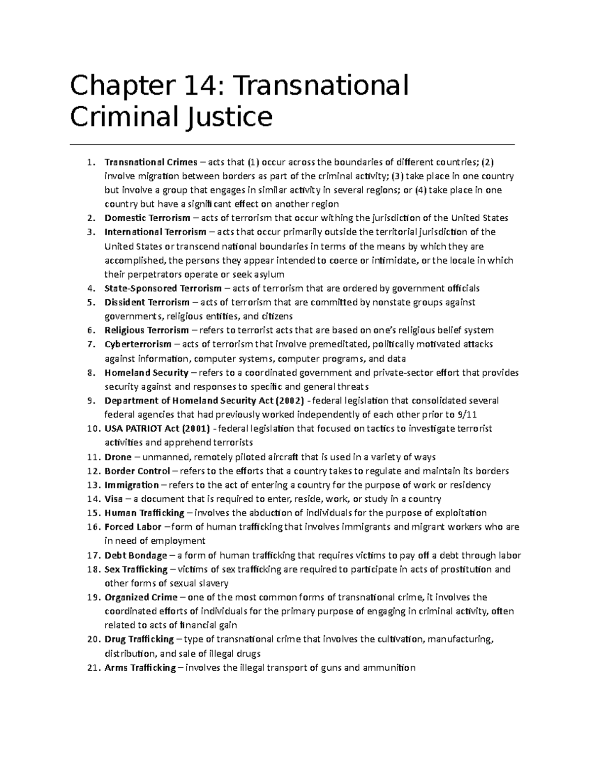 014 Transnational Criminal Justice Flashcards - Chapter 14 ...