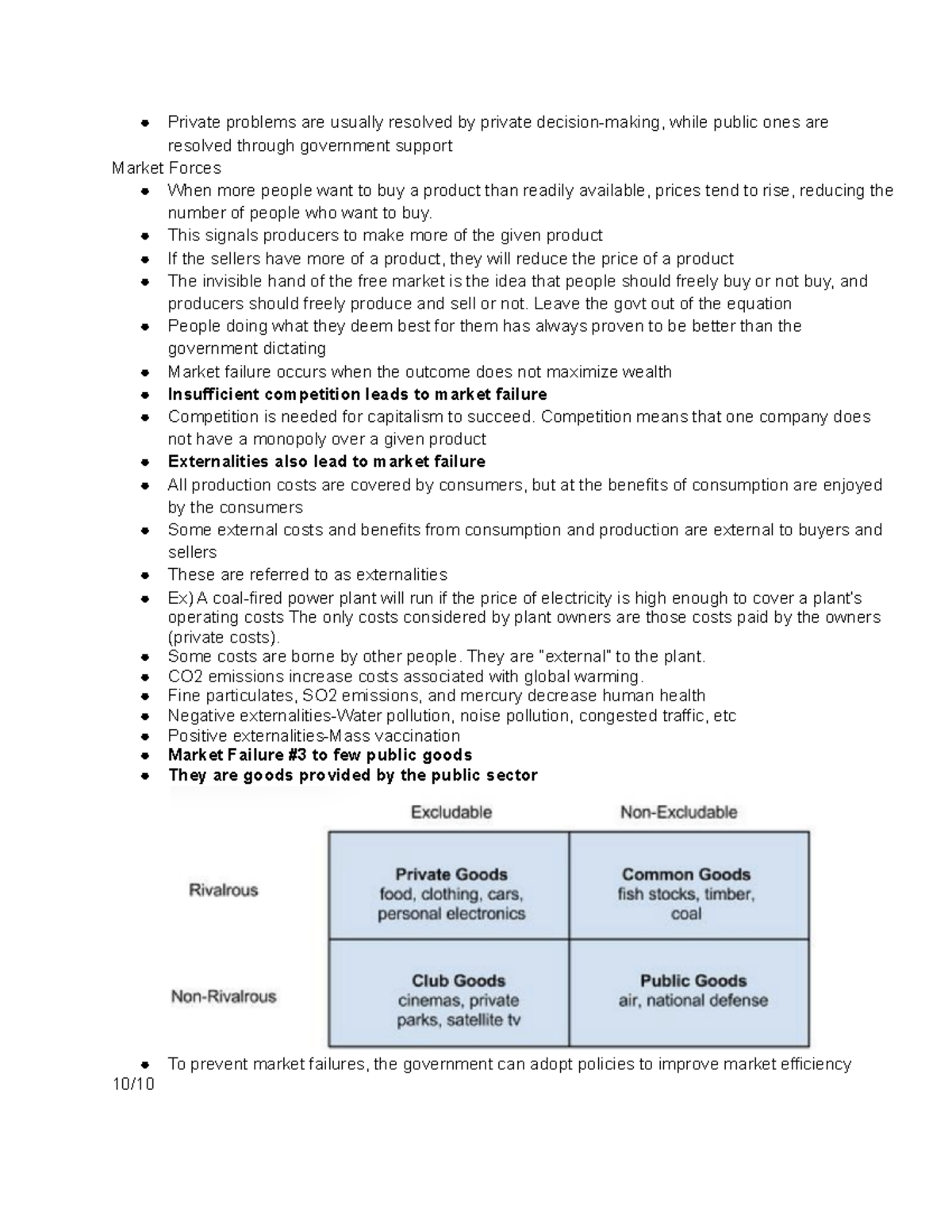 Public Policy Notes - Private problems are usually resolved by private ...