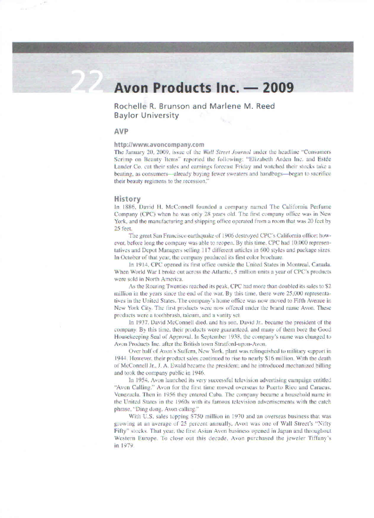 avon case study strategic management pdf