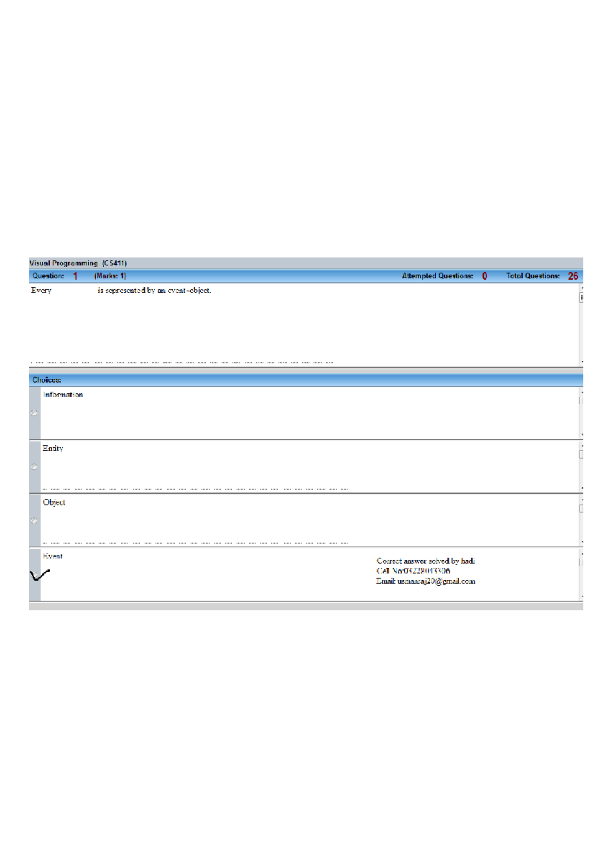 CS411 - Visual Programming - Studocu