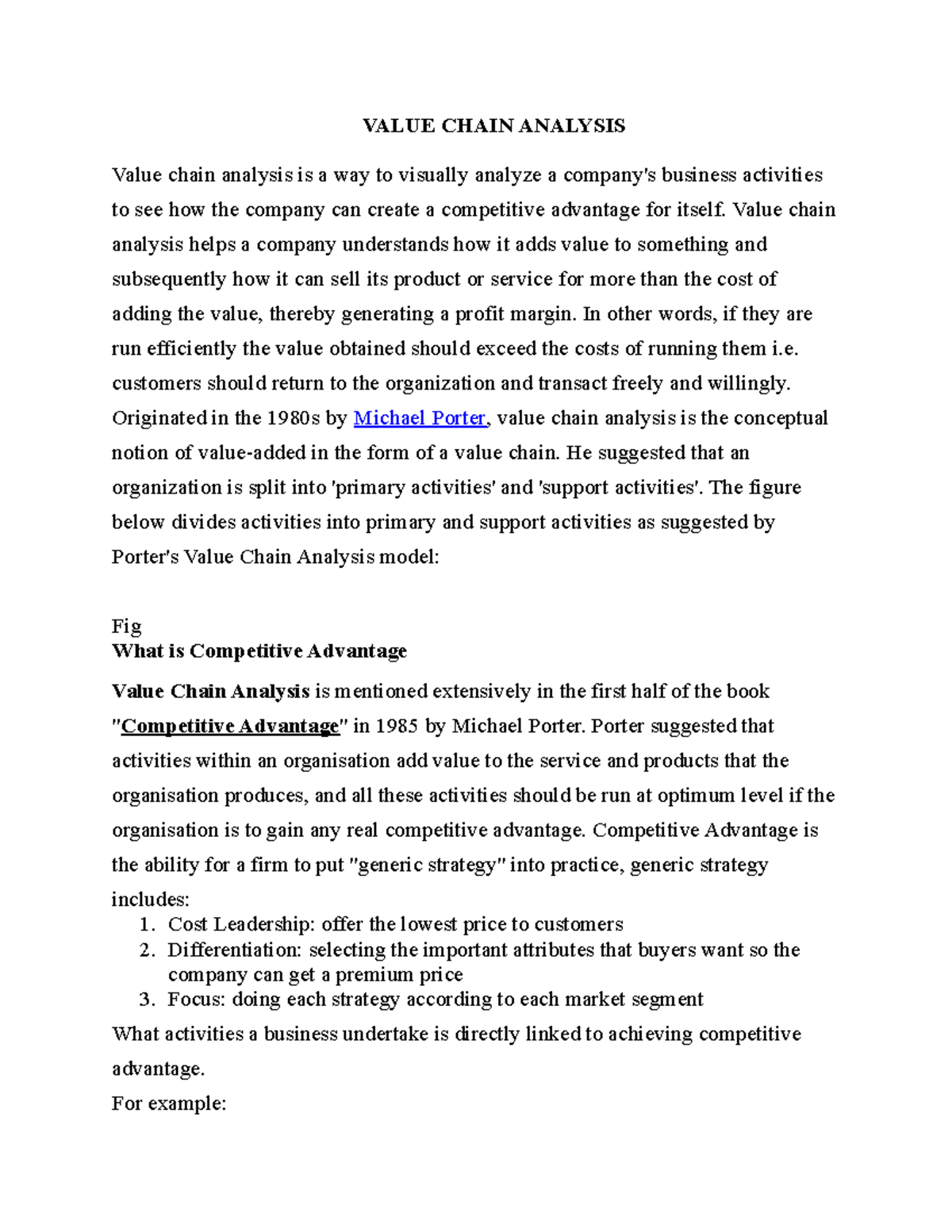 Value Chain Analysis VALUE CHAIN ANALYSIS Value Chain Analysis Is A   Thumb 1200 1553 