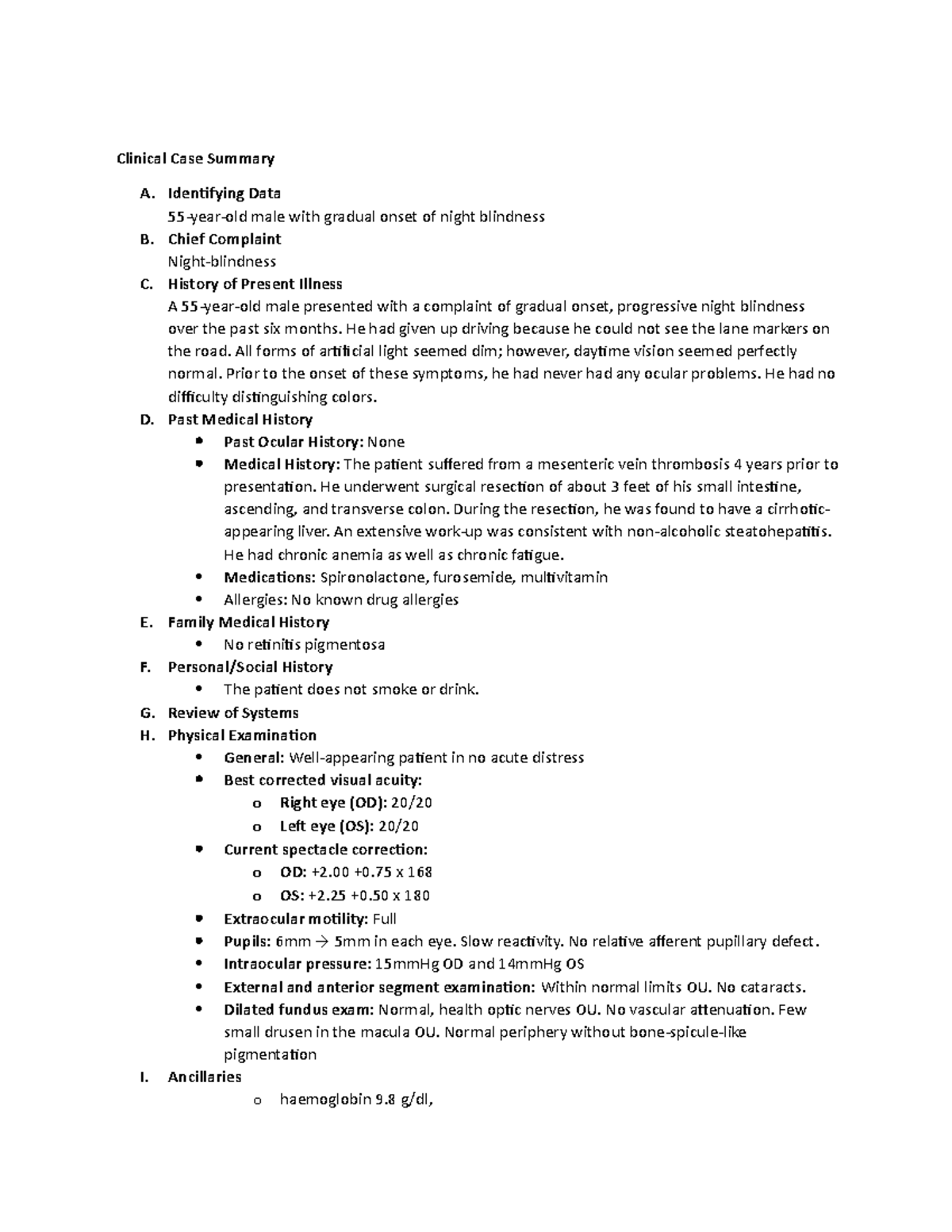 case study of vitamin a deficiency