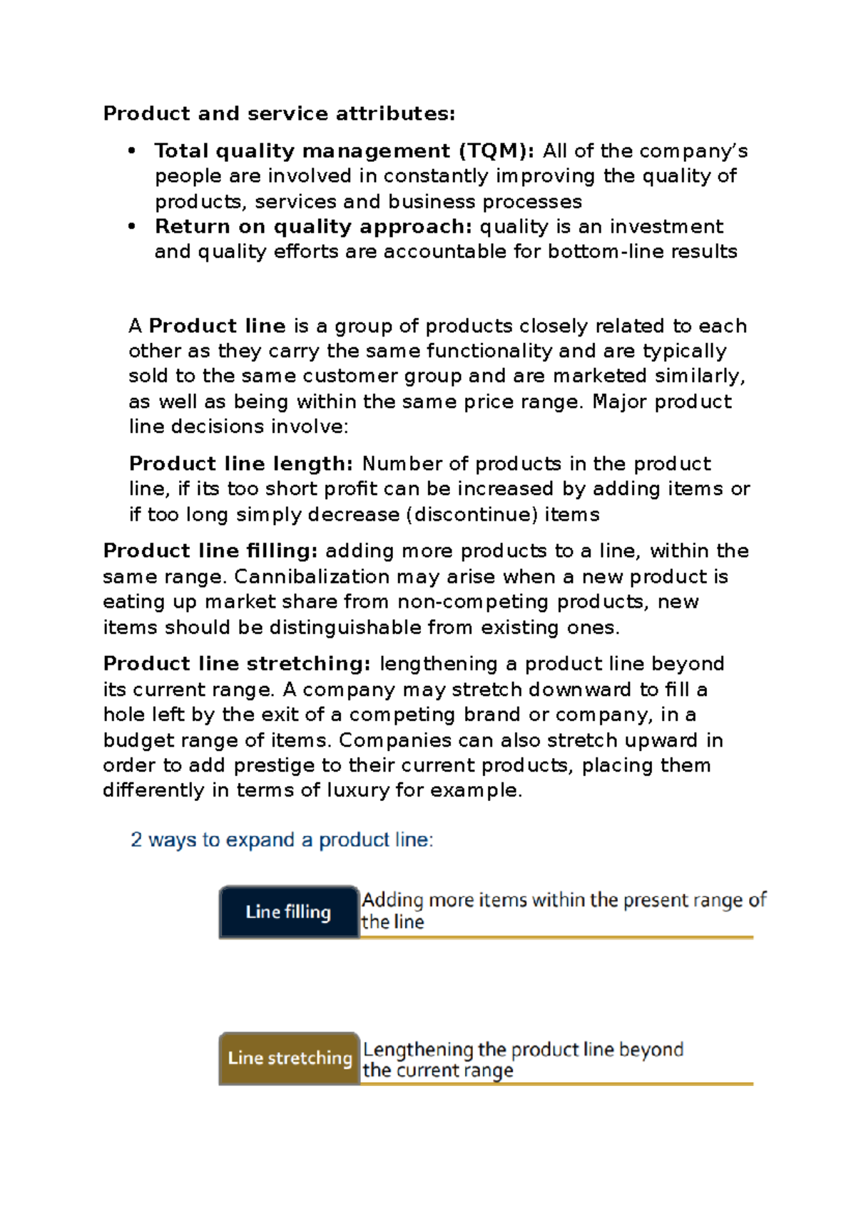 Product and service attributes - Major product line decisions involve ...