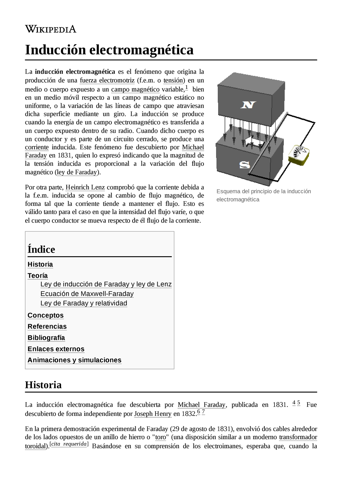 Inducción Electromagnética - Esquema Del Principio De La Inducción ...