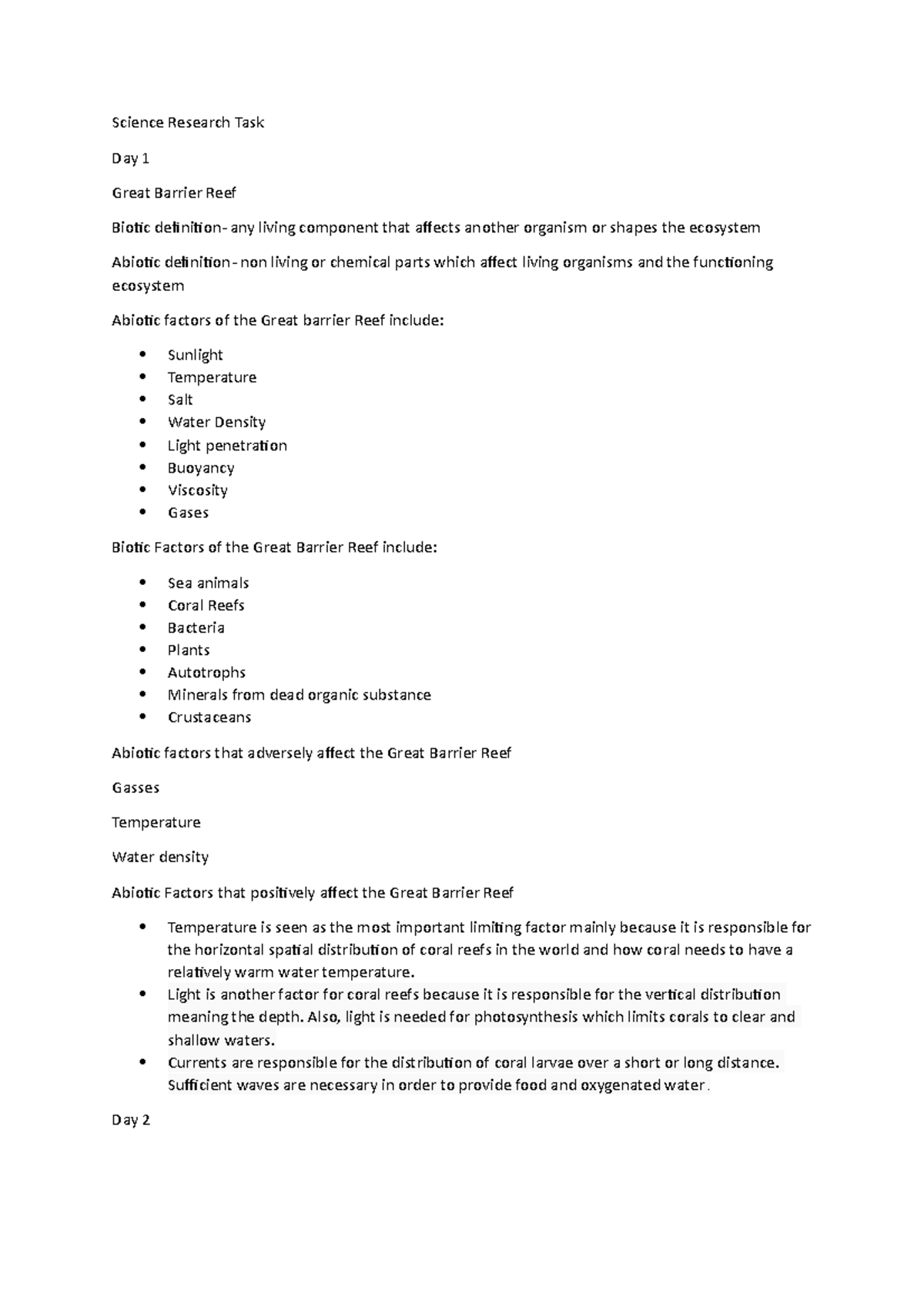 Science Research Task - random sos - Science Research Task Day 1 Great ...