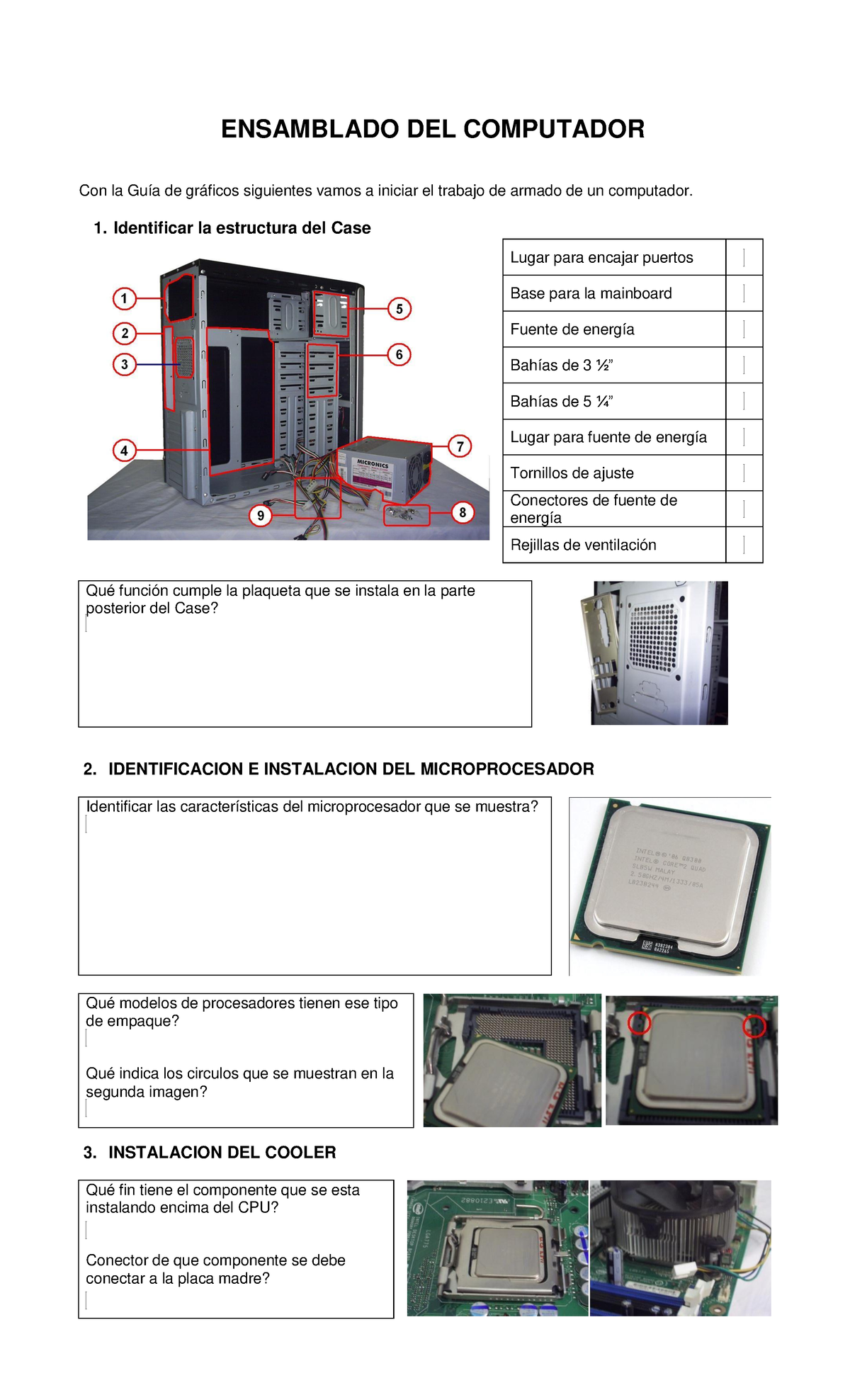 Practica 1 ENPC tarea Qué función cumple la plaqueta que se