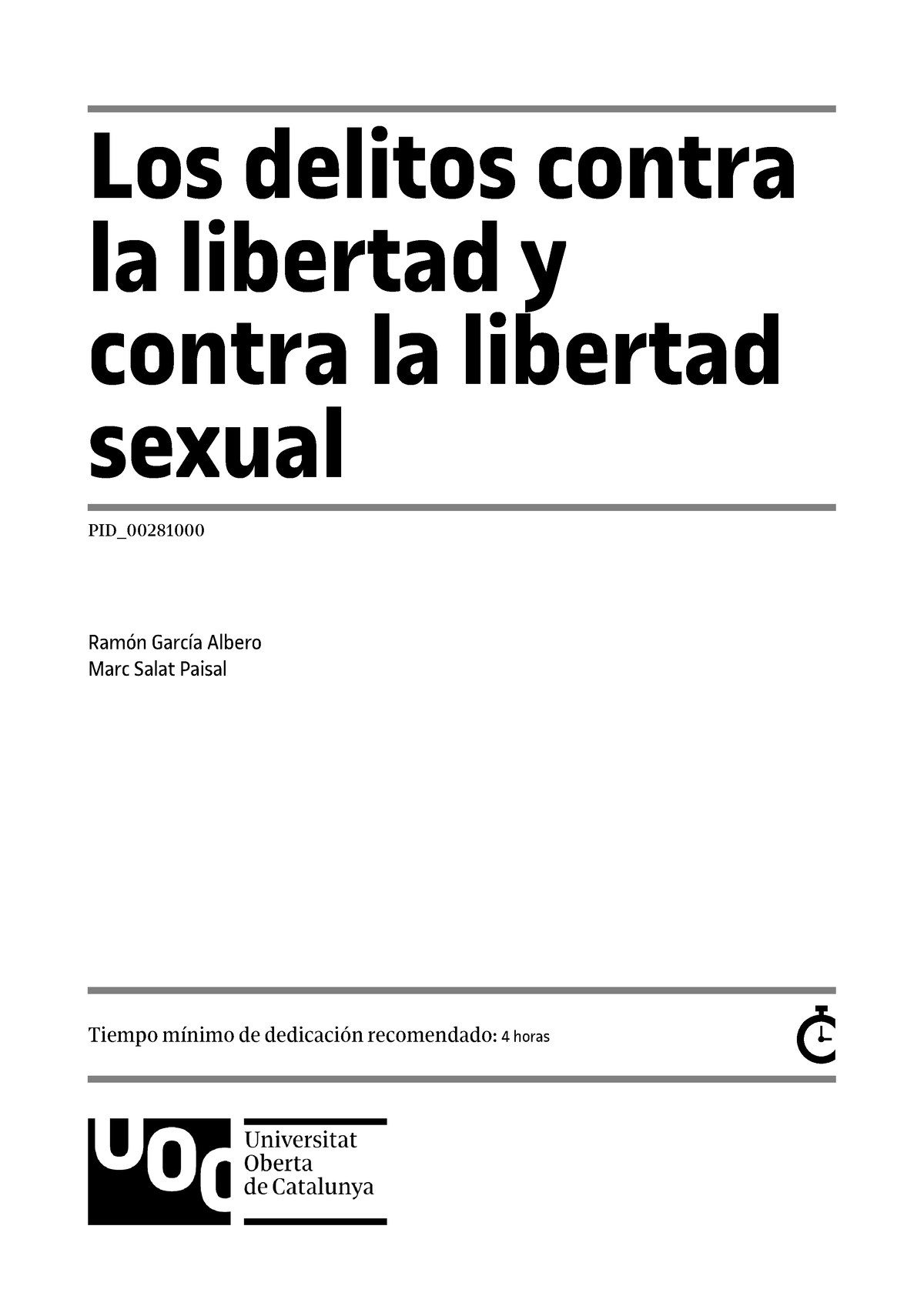 Modulo 3 Los Delitos Contra La Libertad Y Contra La Libertad Sexual[ 4831] Los Delitos Contra