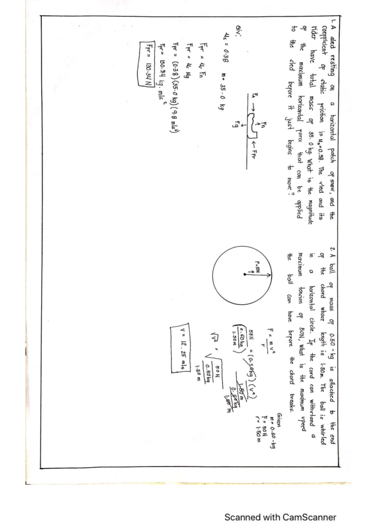 Physics Sample Problems - College Physics 1 - PangSU - Studocu