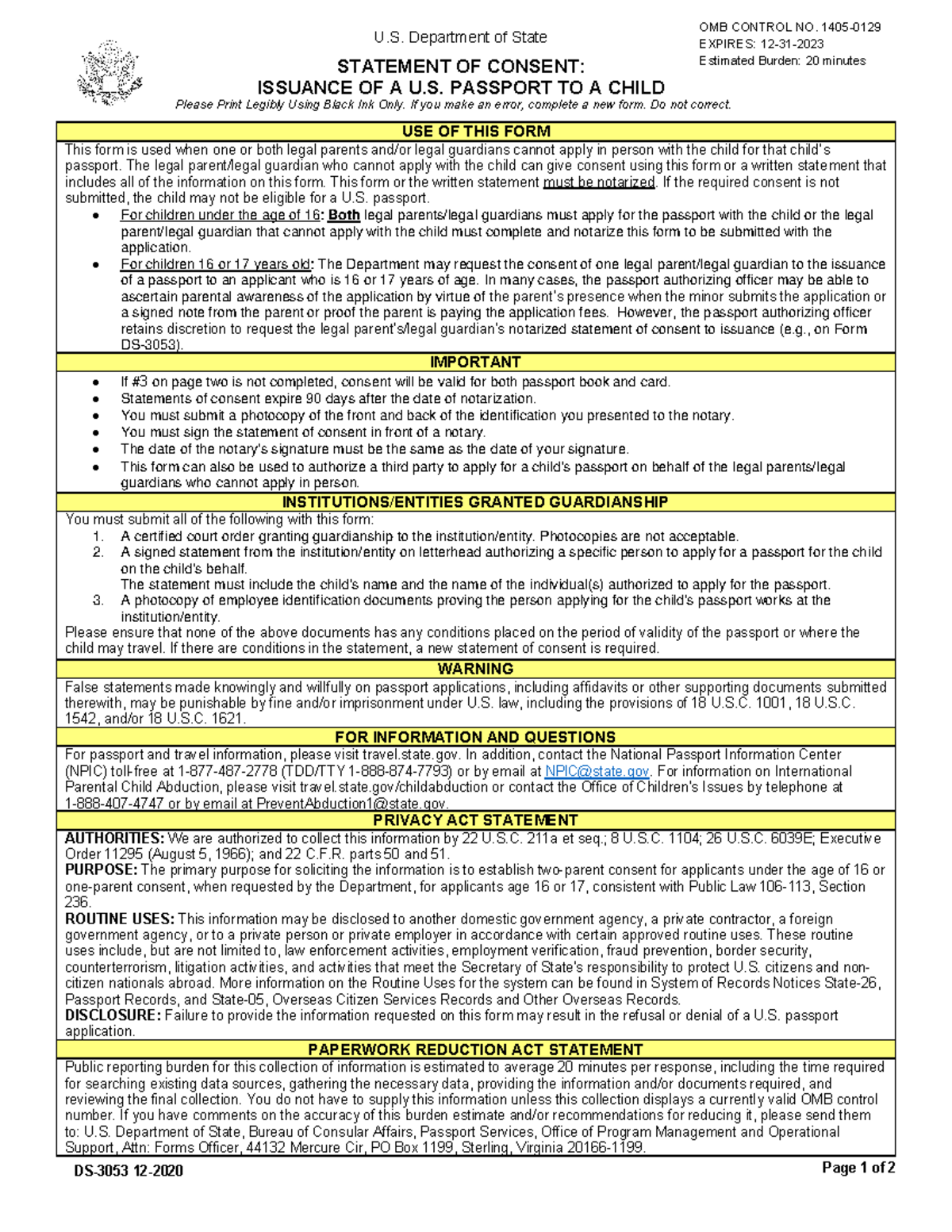 Ds3053 - Relaciones internacionales - Page 1 of 2 U. Department of ...