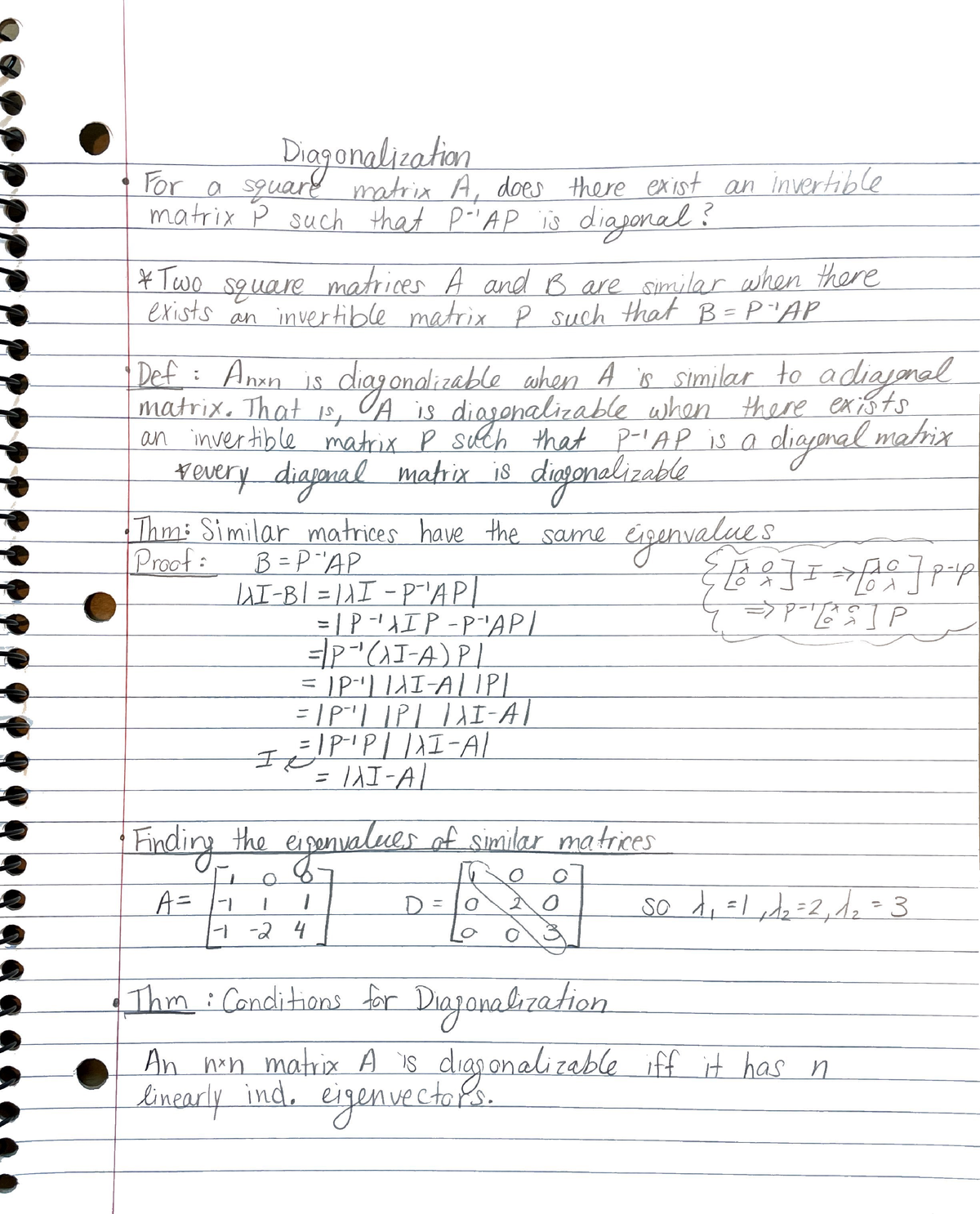 Diagonalization - Math 20F - Studocu