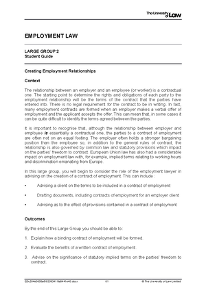 2122 emp u02 ce01 unit plan - EMPLOYMENT LAW AND PRACTICE Unit 2 Unit ...