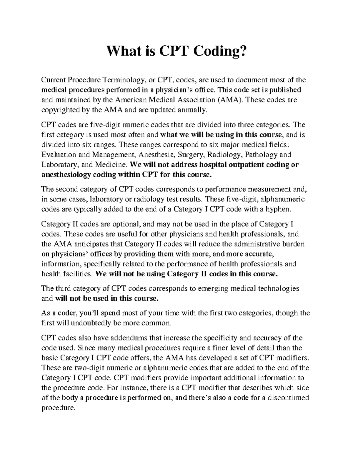 What is CPT Coding 118...................... What is CPT