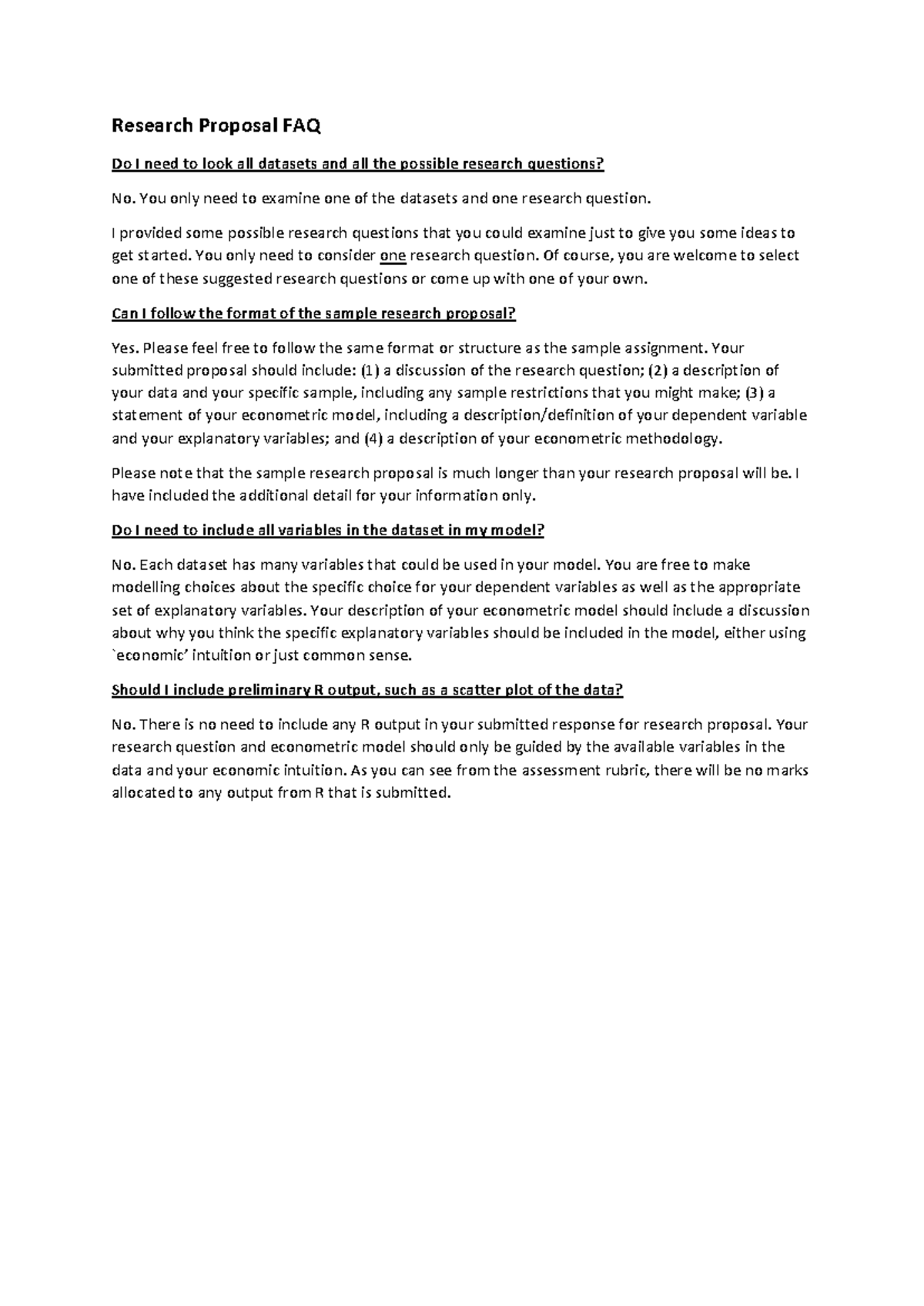 Proposal rubric faq - Research Proposal FAQ Do I need to look all ...