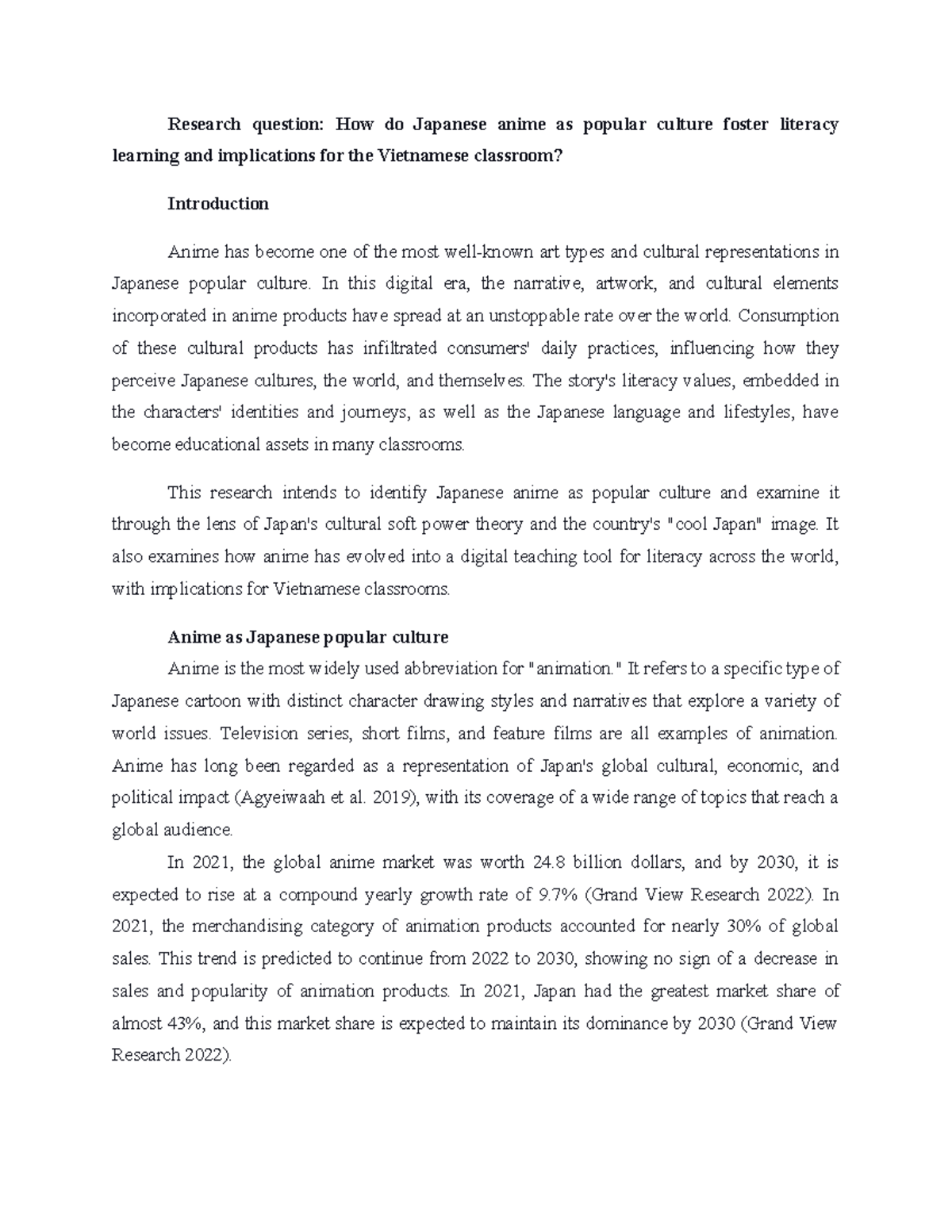 Asian Popular Culture individual assignment 2 - Research question: How ...